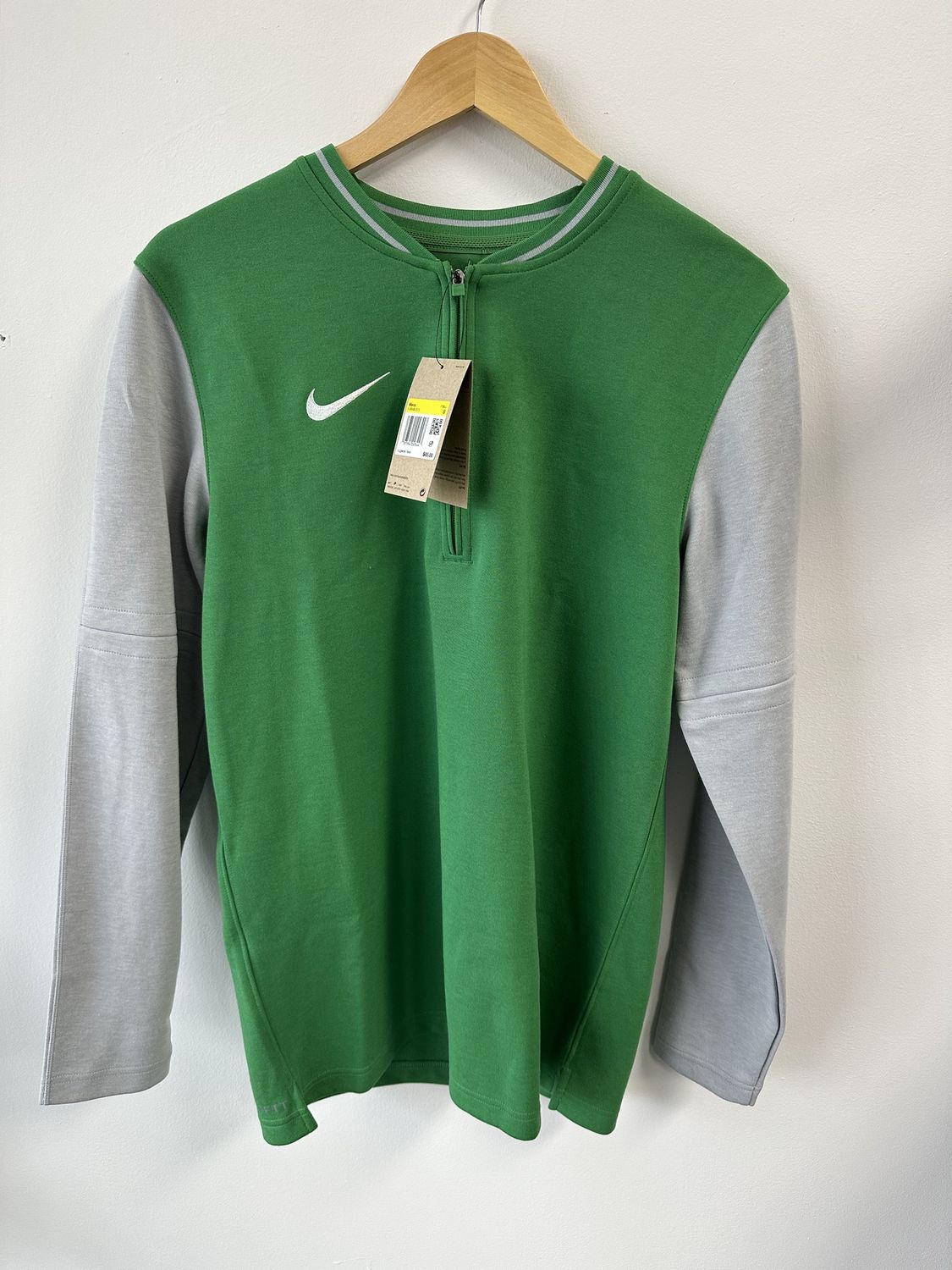 Small-Green/Grey-Nike DriFit Half Zip