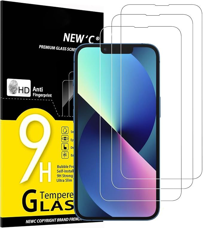 Tempered Glass Screen Protector (3-Pack) – 9H Ultra-Clear Scratch-Resistant Shield for iPhone 14 / 13 / 13 Pro (6.1&quot;)