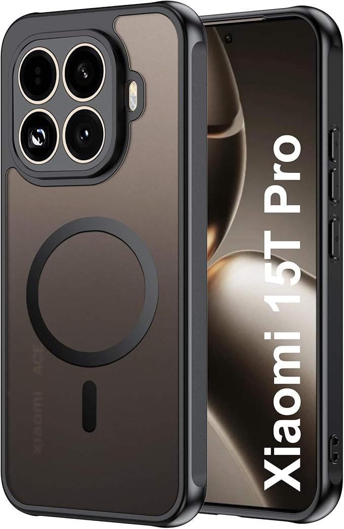 Case High-Quality PC Protective Case with Magnetic Suction Function, Comfortable and Soft Touch, Anti-Drop, Shockproof, Anti-Fingerprint, Black