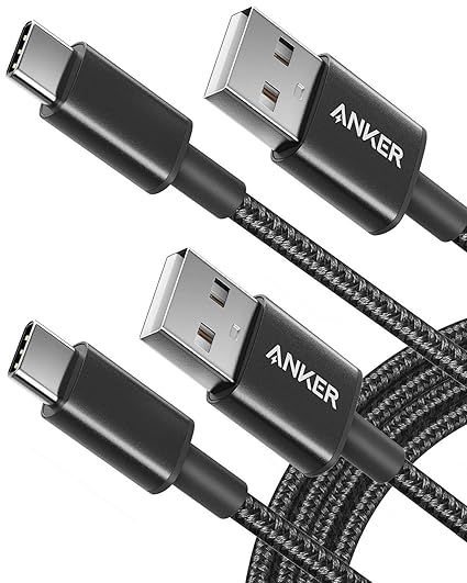 USB-A to USB-C Charging Cable (2-Pack, 6ft) – Fast Charge Cord for iPhone 17 Series, Samsung Galaxy, LG, Beats Fit Pro &amp; More (Black)