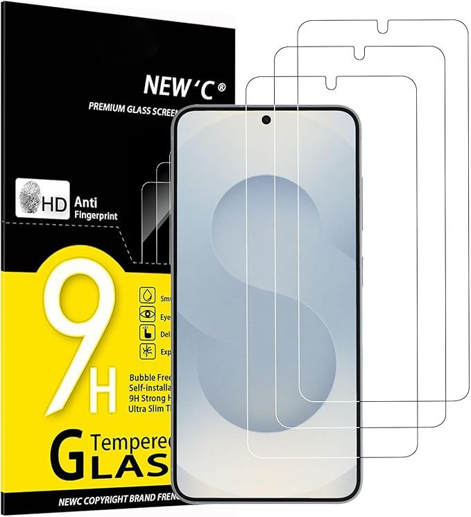 Tempered Glass Screen Protector (3-Pack) – Ultra Clear, 9H Hardness, Scratch-Resistant Shield for Samsung Galaxy S25