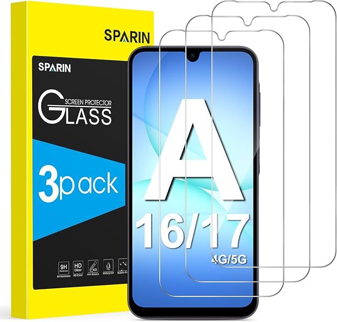 Tempered Glass Screen Protector (3-Pack) – HD Clear, 9H Scratch-Resistant Shield for Samsung Galaxy A17 5G / A16 5G / A16 4G