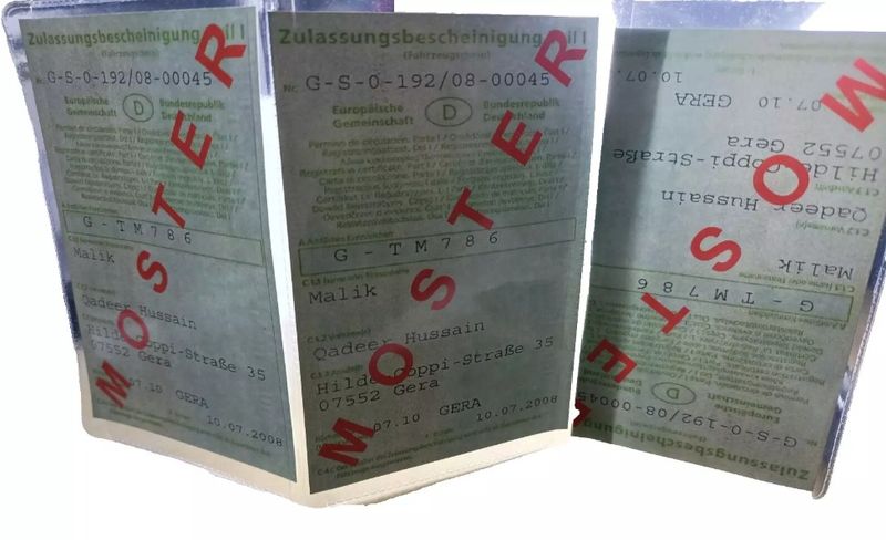 Fahrzeugschein Hülle 3-teilig Auto Schutzhülle Fahrzeug KFZ-Schein Transparent