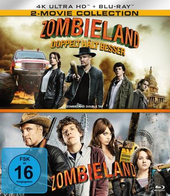 Zombieland 1 &amp; 2 (2 4K-UHDs + 2 Blu-rays)