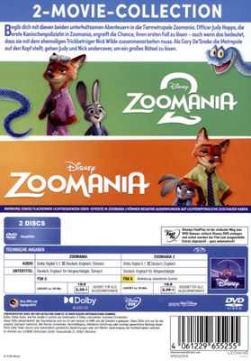 Zoomania 2-Movie-Collection auf 2 DVDs