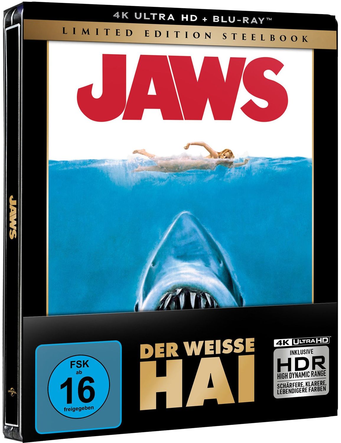 Der weiße Hai (Steelbook, 4K-UHD+2 Blu-rays)
