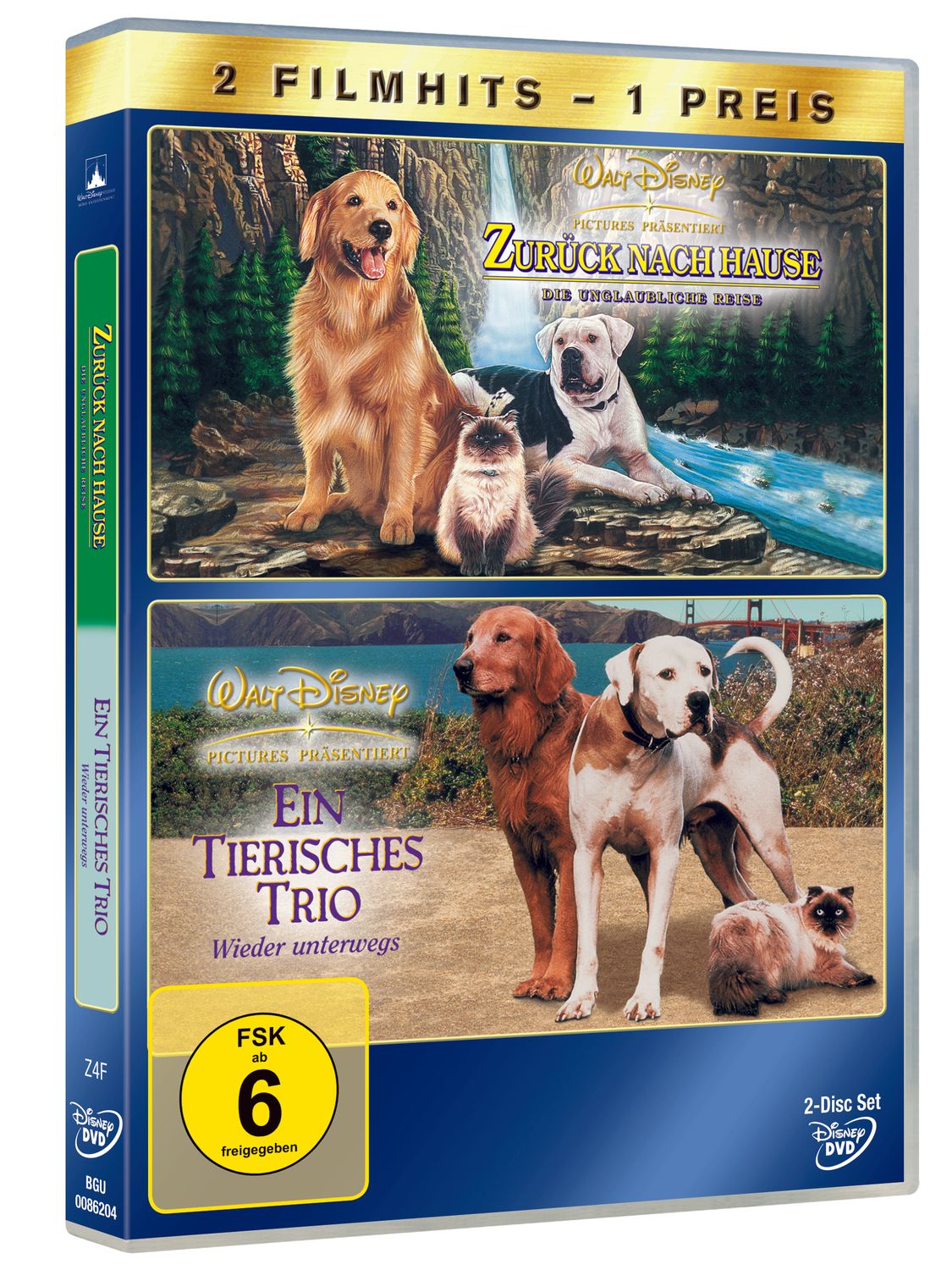Zurück nach Hause / Ein tierisches Trio - DVD