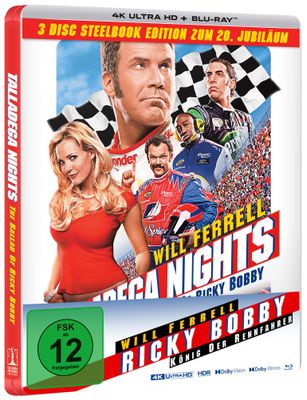 Ricky Bobby - König der Rennfahrer Steelbook, 4K-UHD+2 Blu-rays