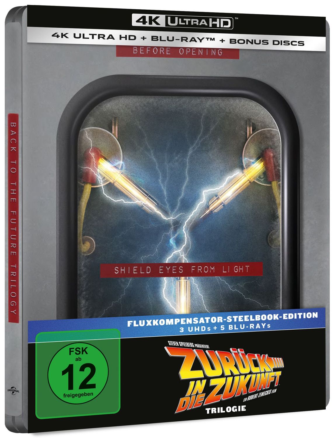Zurück in die Zukunft – Trilogie – Fluxkompensator-Edition Steelbook, 3 4K-UHD +5 Blu-ray - Vorbestellung