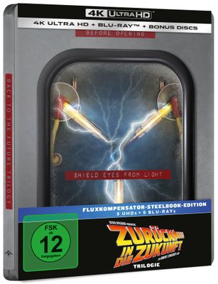 Zurück in die Zukunft – Trilogie – Fluxkompensator-Edition Steelbook, 3 4K-UHD +5 Blu-ray - Vorbestellung