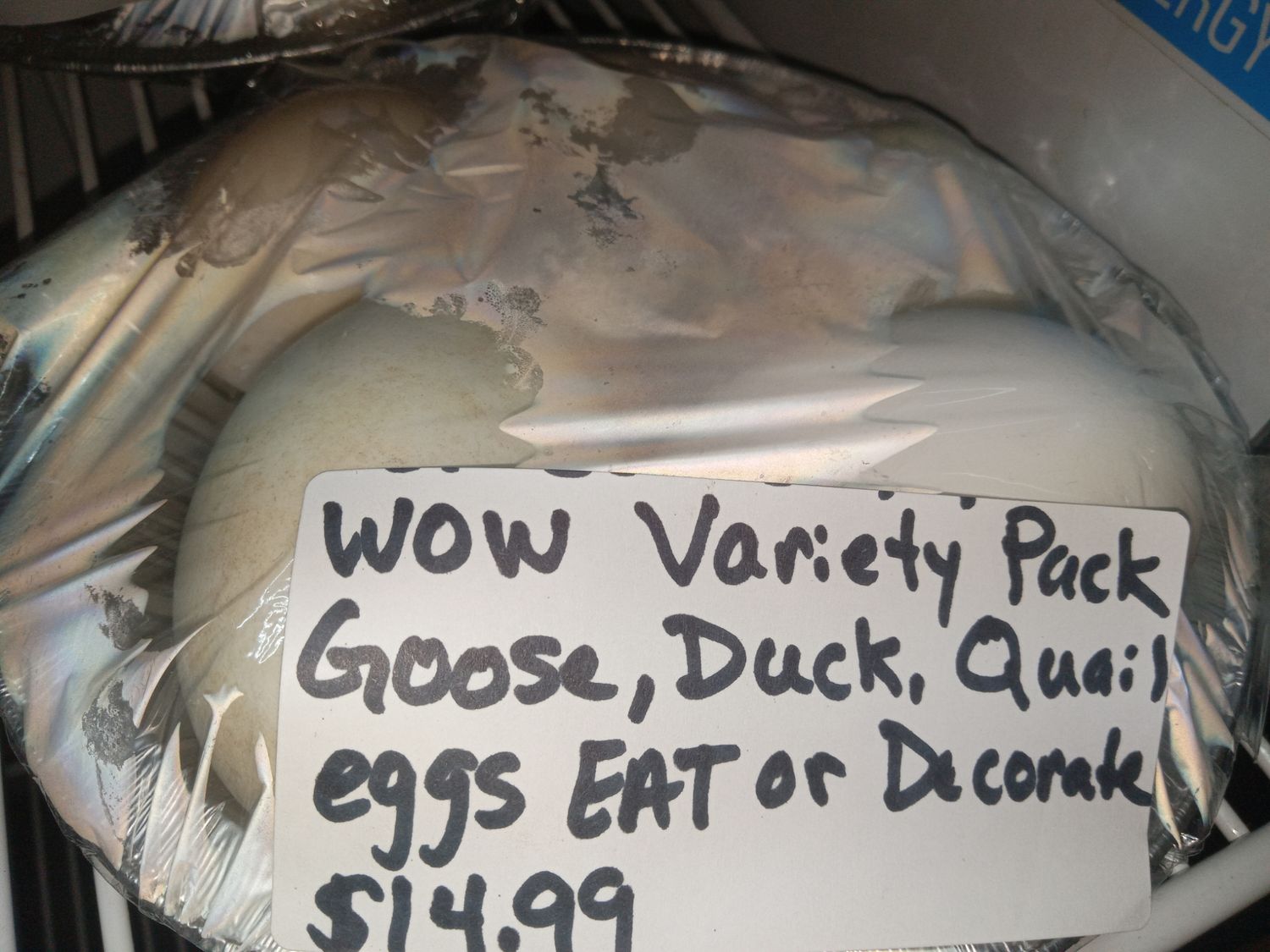 EGG variety pack Goose, Duck, Quail