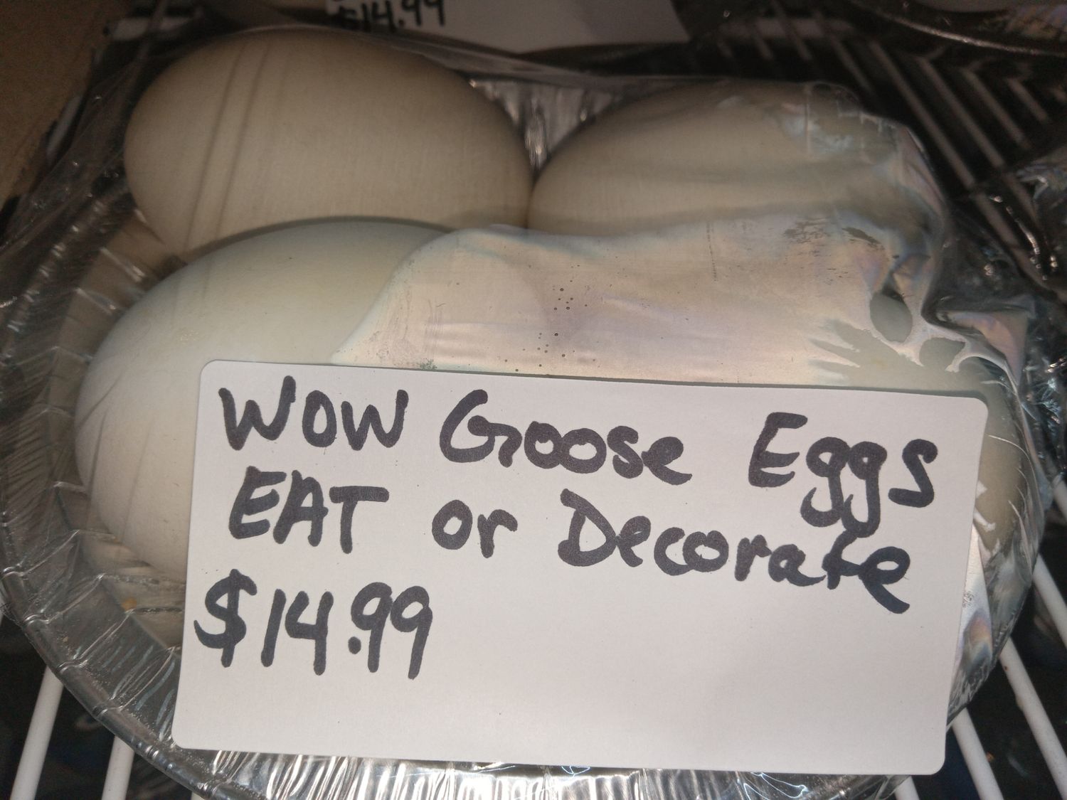 Huge Goose eggs eat or decorate qty 4