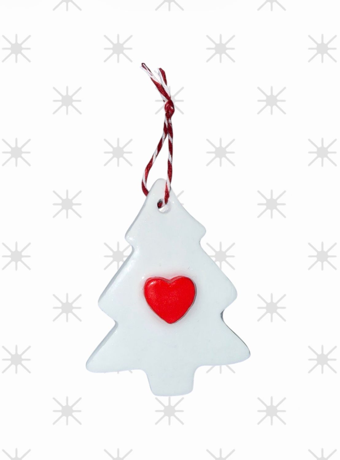 Christmas Tree With Heart Hanging Creation