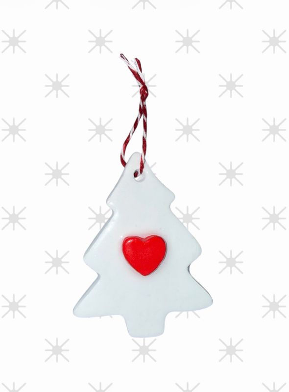 Christmas Tree With Heart Hanging Creation