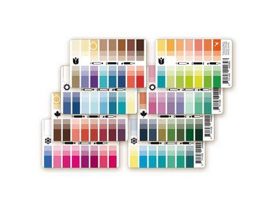 12-jaollisen värianalyysin värikortit