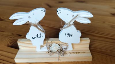 2 Keramikhasen "with love"