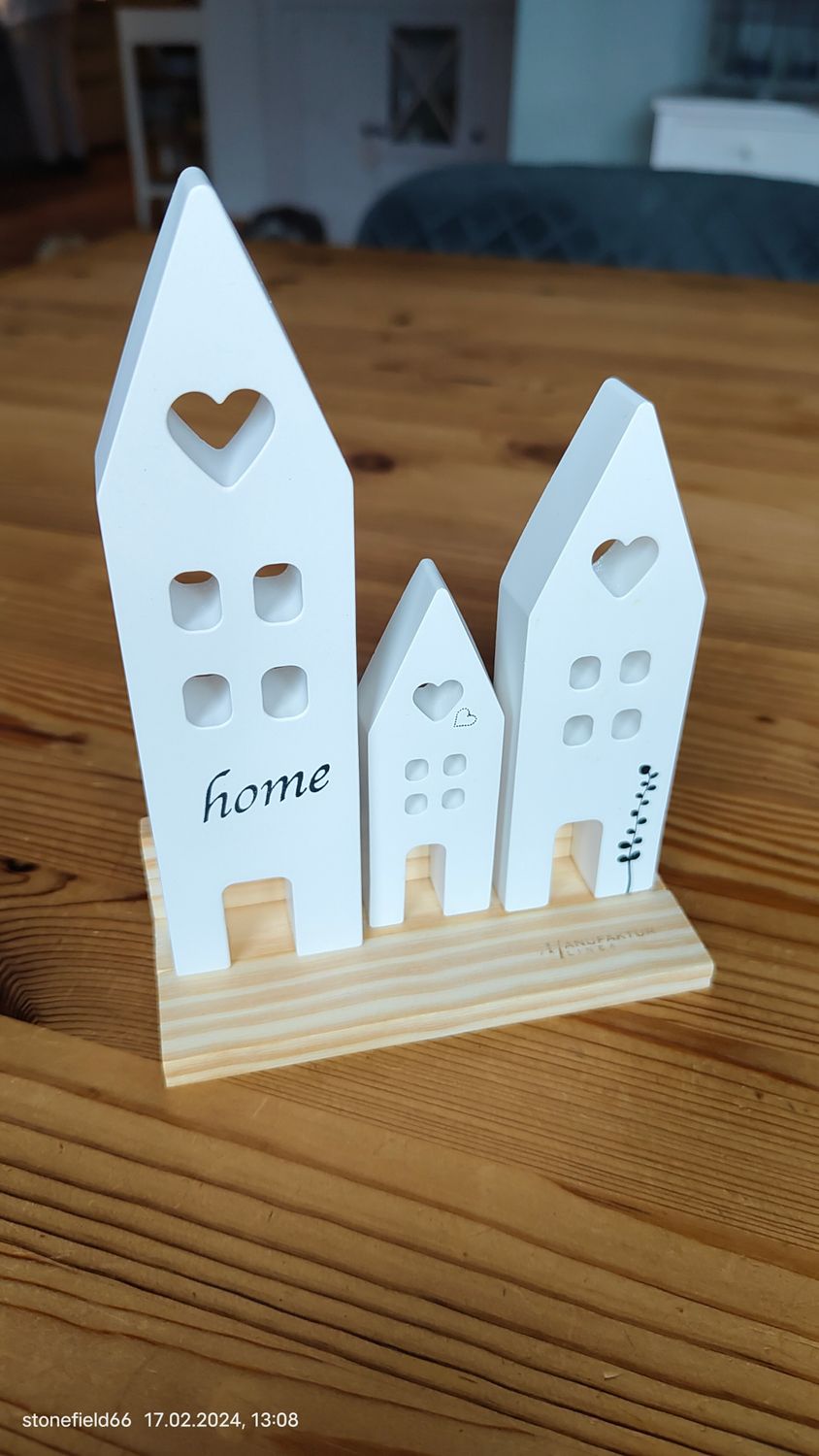 3er Keramikhäuschen "home"