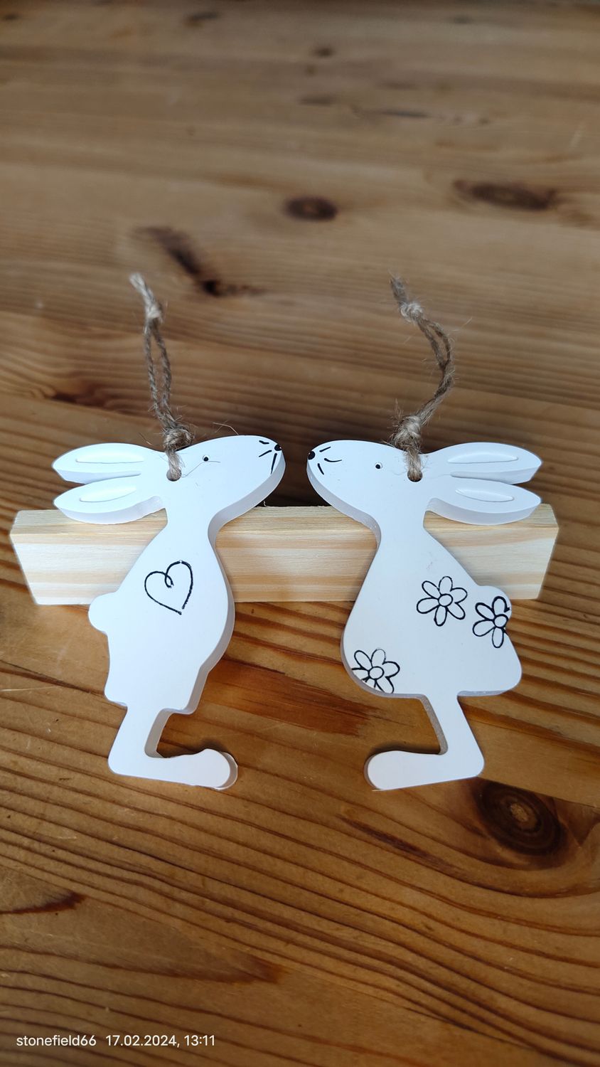 Keramik Hasenpärchen