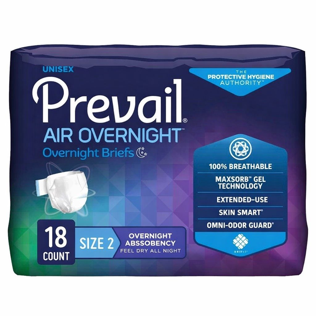 Prevail Air Overnight Brief size 2 Large (Bag) fits 45-62"