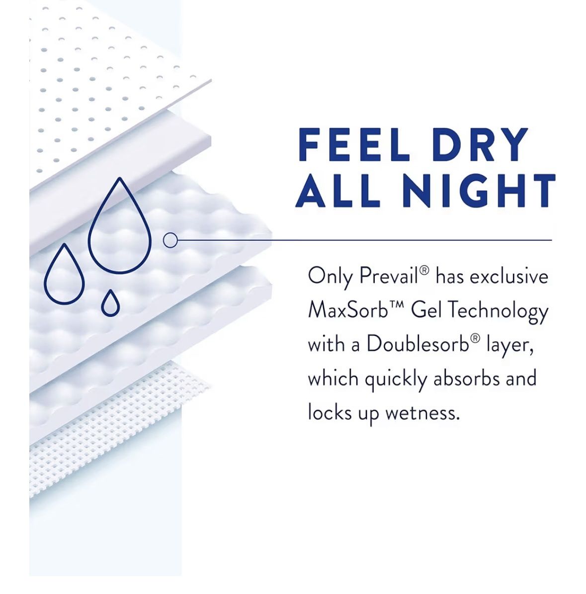 Prevail Air Overnight  extended-use Brief Medium 26-48" (Bag) 20pc