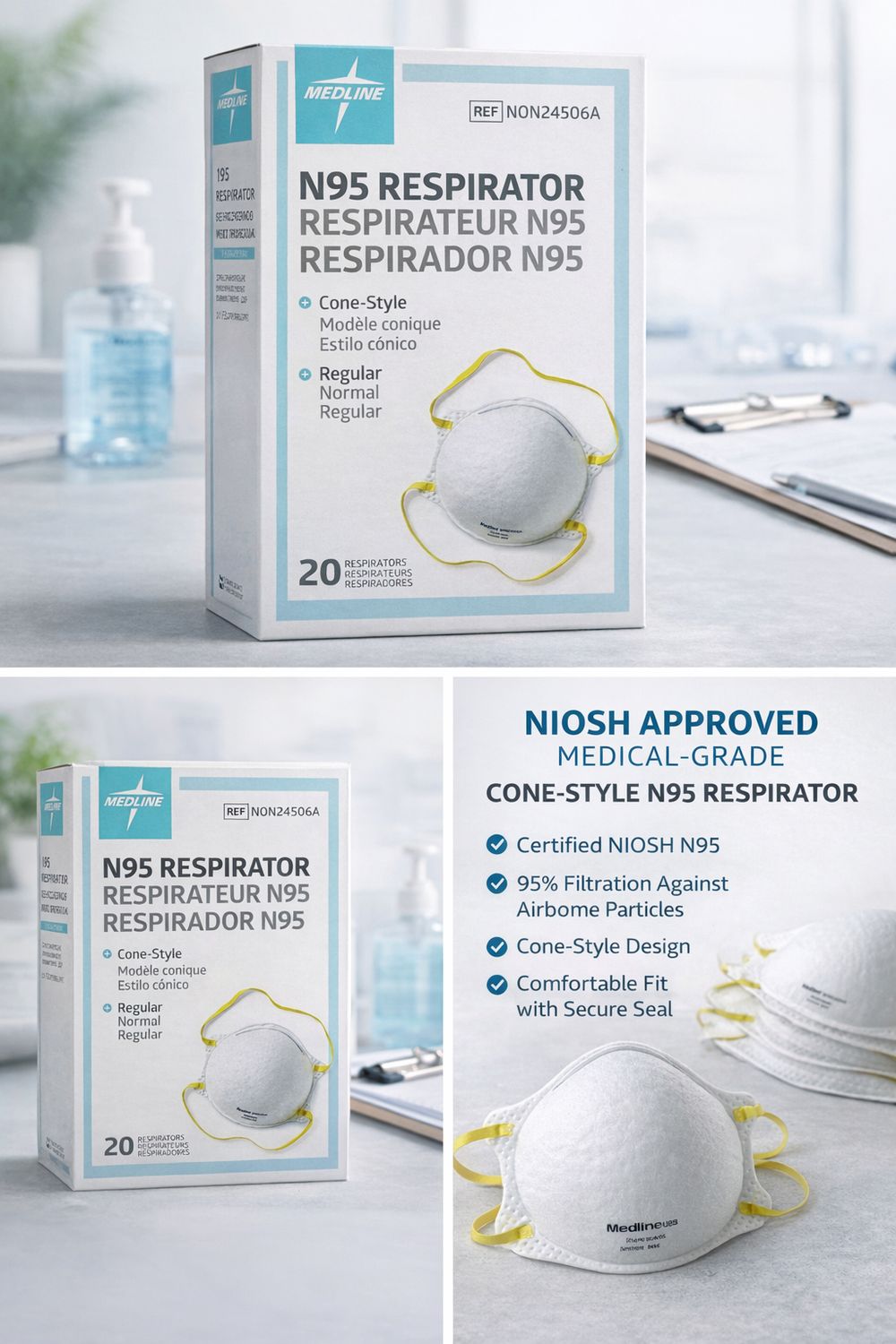 N95 Mask NIOSH approved 20pc