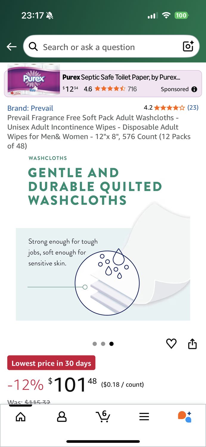 Prevail® Wipes – Fragrance-Free, 48 Count per pack