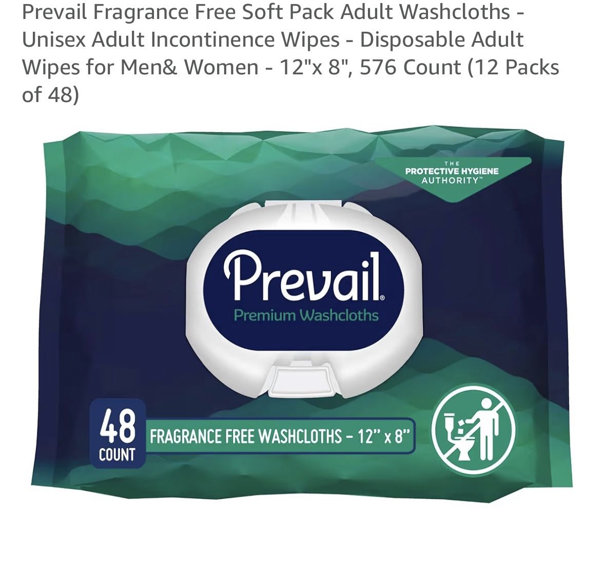 Prevail® Wipes – Fragrance-Free, 48 Count per pack