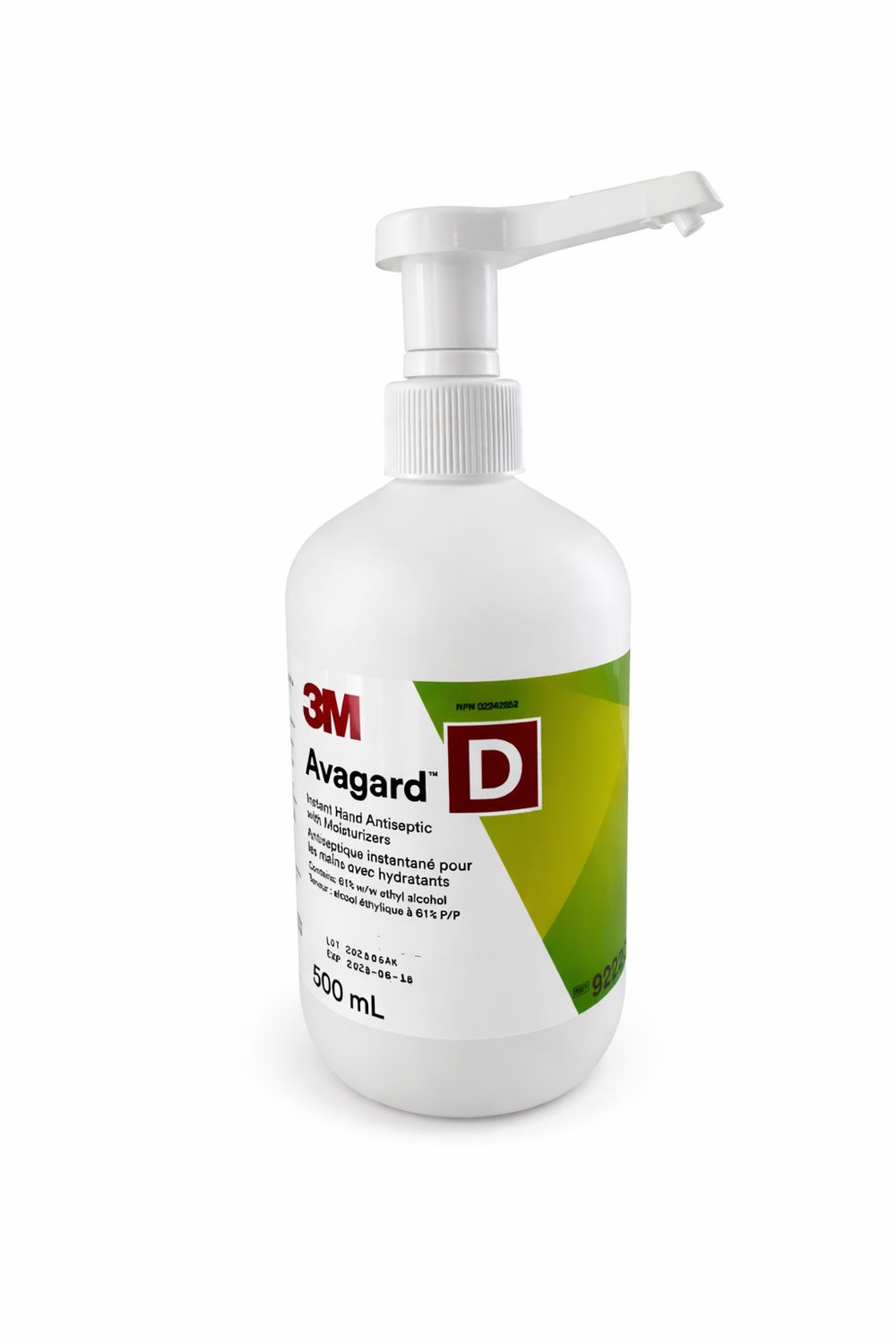 Avagard® D Instant Hand Antiseptic – 61% Alcohol, 500 mL Pump Bottle