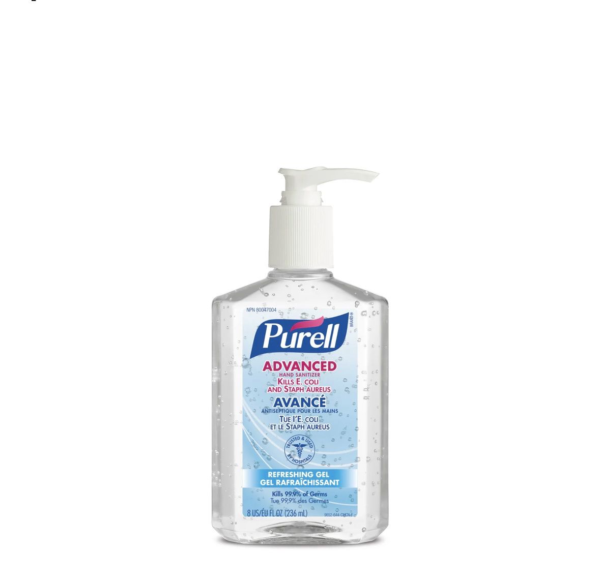 PURELL® Advanced Hand Sanitizer Gel – 236 mL.