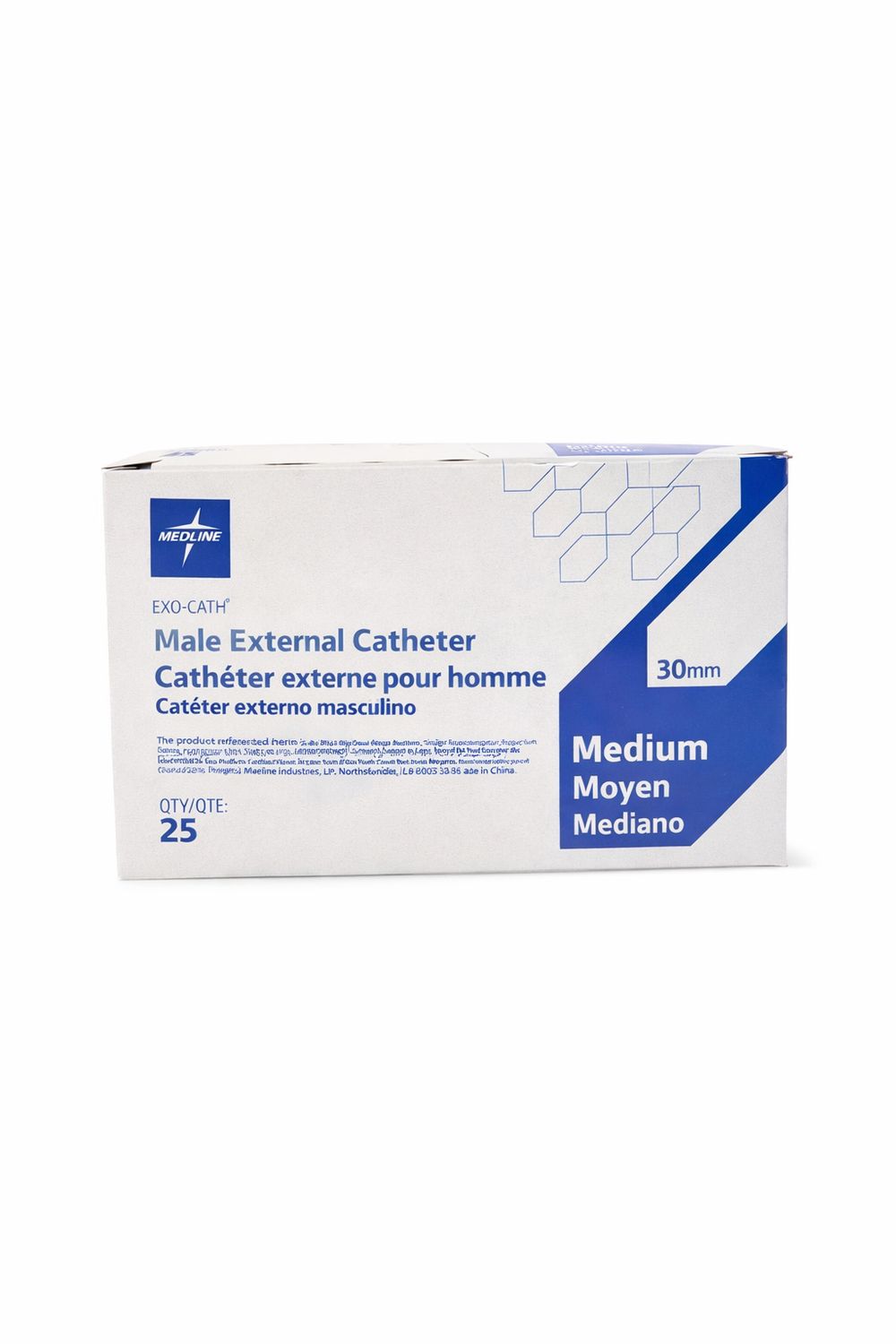 Male External Latex Catheter – Medium 30 mm with Adhesive Strap