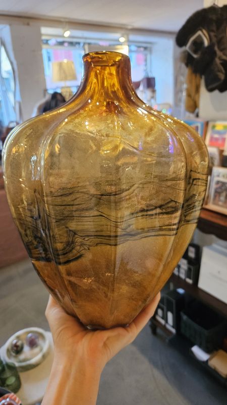 Vase - Glass Sablon Amber M