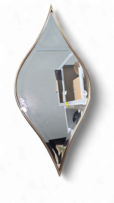 Bevelled mirror Arlequin bronze