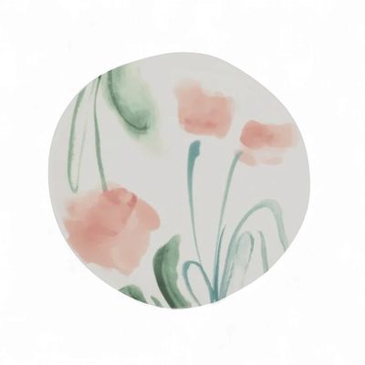 Good Morning Plate - Medium Spring Flowers