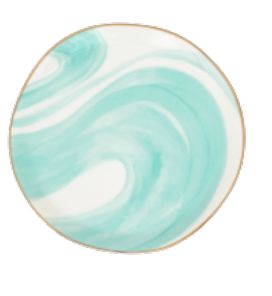 Good Morning Plate - Medium Valury, Color: Emerald