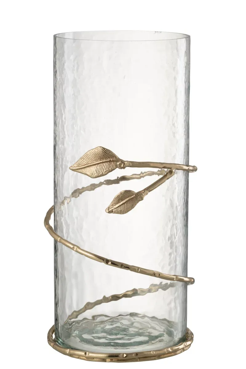 Vase / Candle holder - Golden Leaf