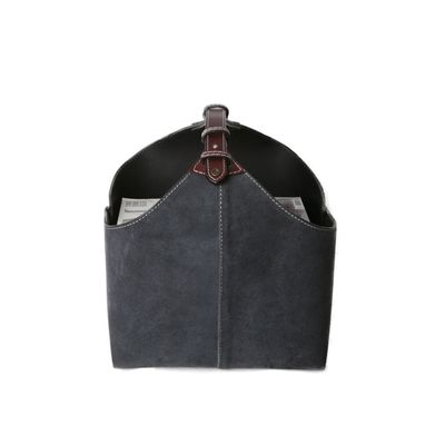 Magazine Box Suede - Navy/Brown