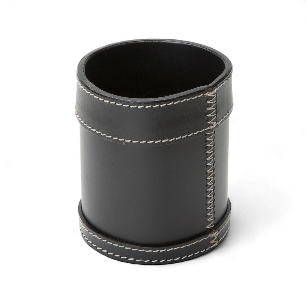 Pen Cup Leather - Black