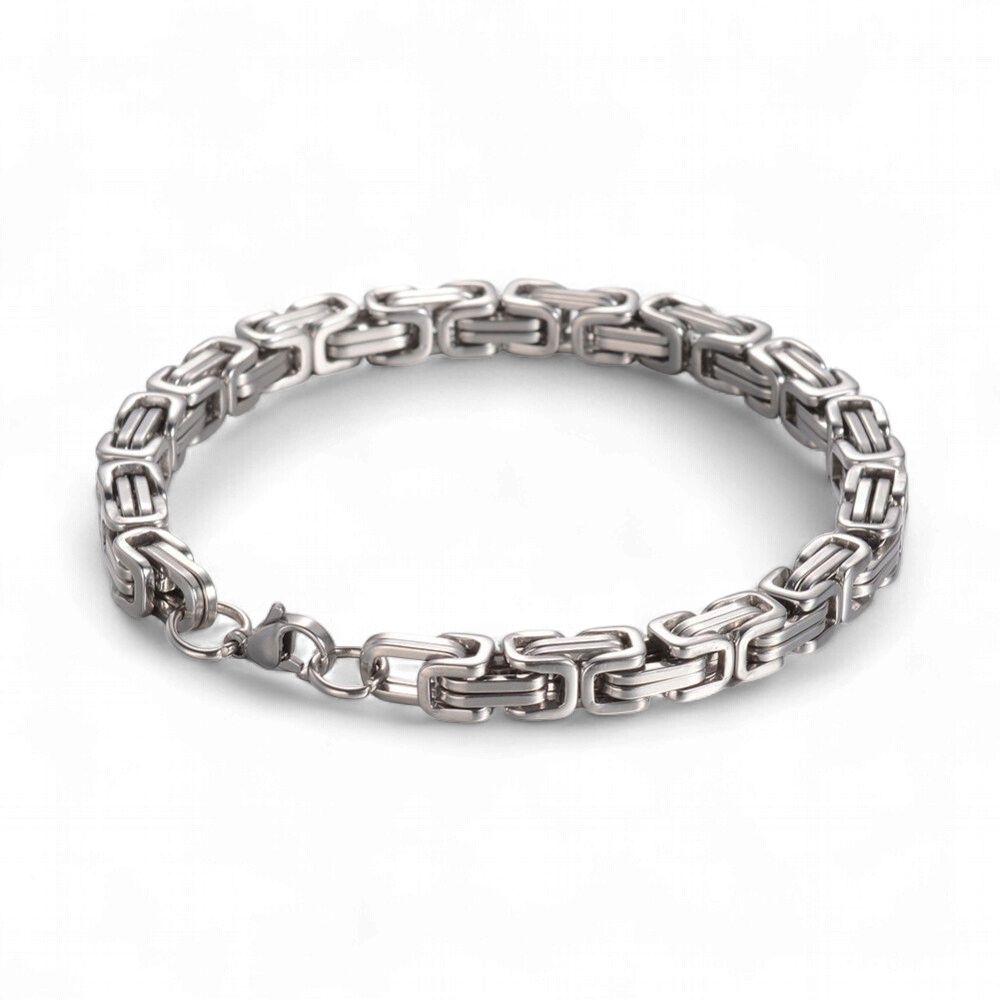 Byzantine Steel Bracelet Square - Men