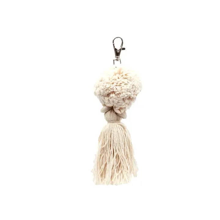 The Pompom Keychain - White