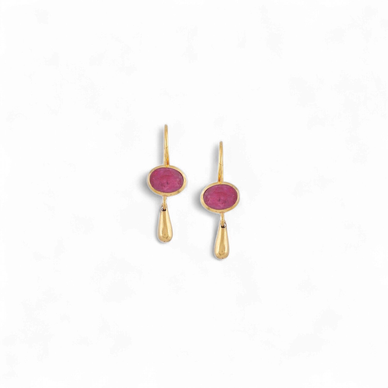 Earrings Ocean Drops, Color: Garnet