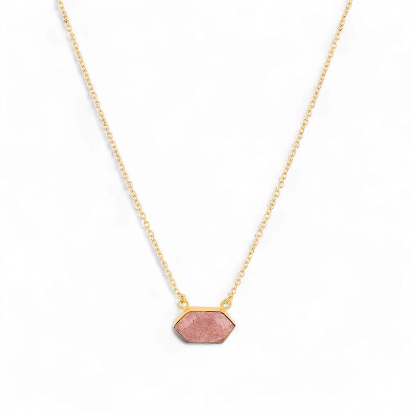 Necklace Celestial Storm - Strawbery Quartz