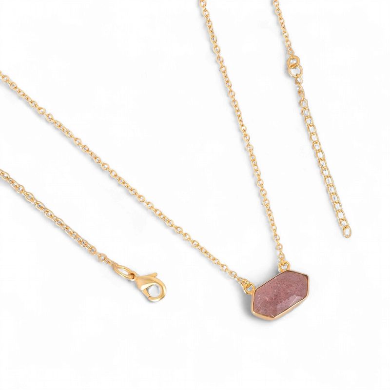 Necklace Celestial Storm - Strawbery Quartz