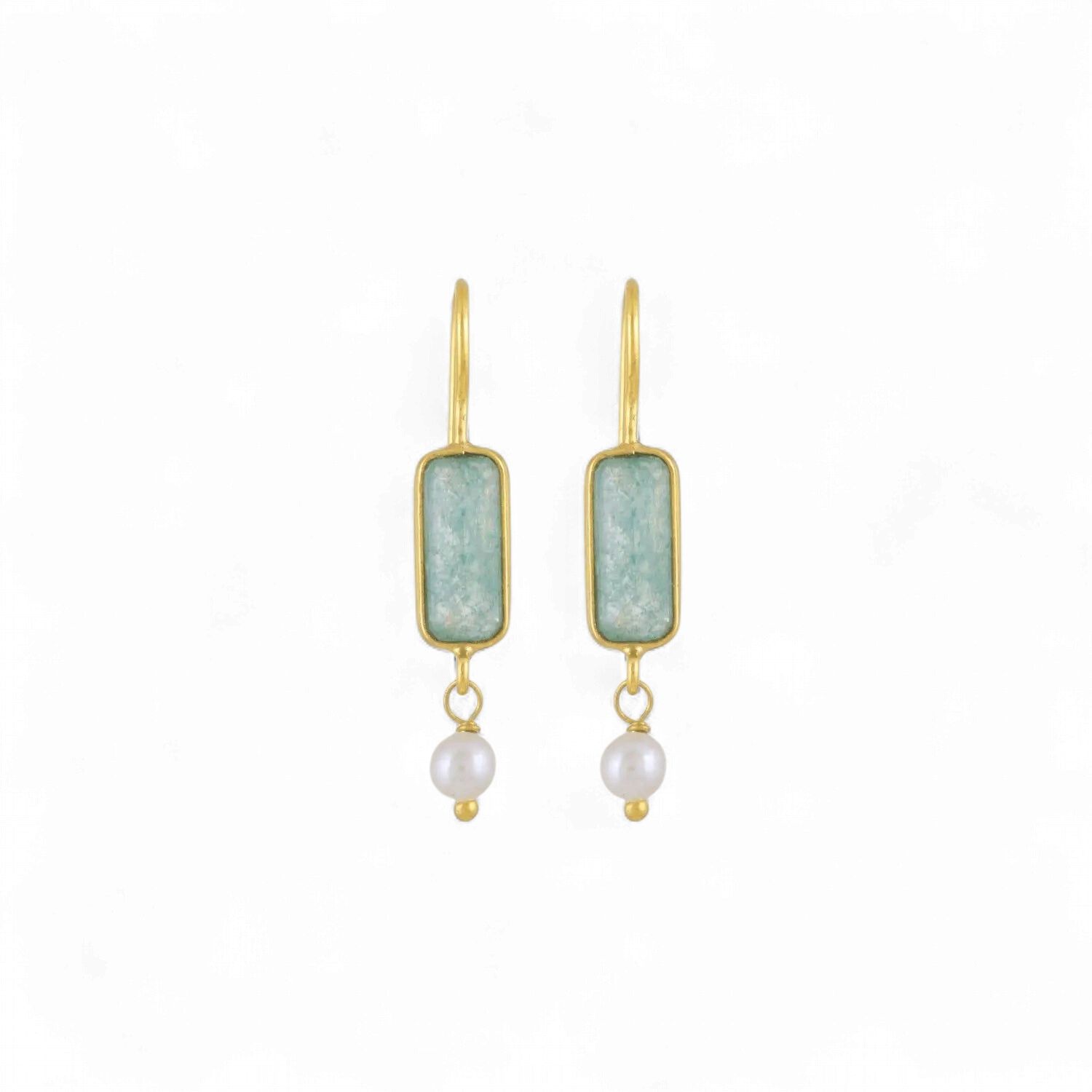 Earrings Pebble Trail, Color: Amazonite