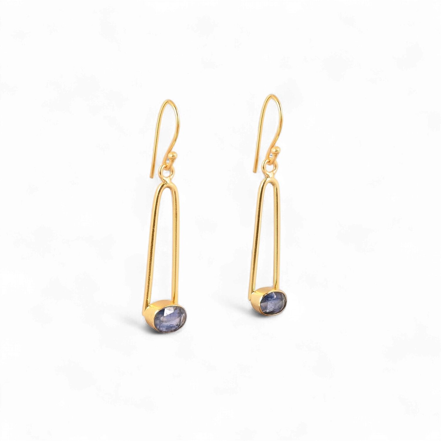 Earrings Visva Veil - Blue Kyanite