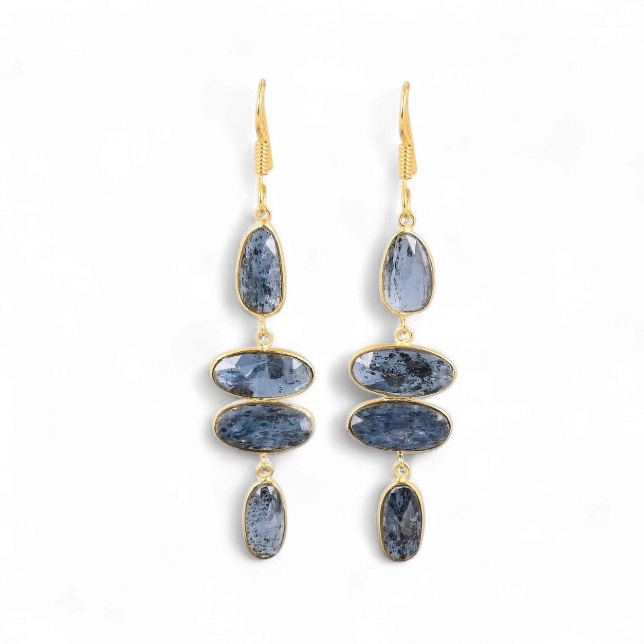 Earrings Seafearer's Path - Moss Kyanite
