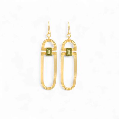 Earrings Untamed Throne - Peridot