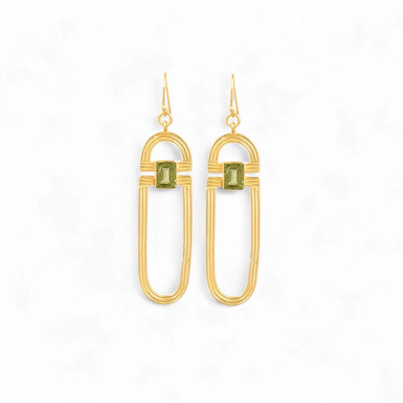 Earrings Untamed Throne - Peridot