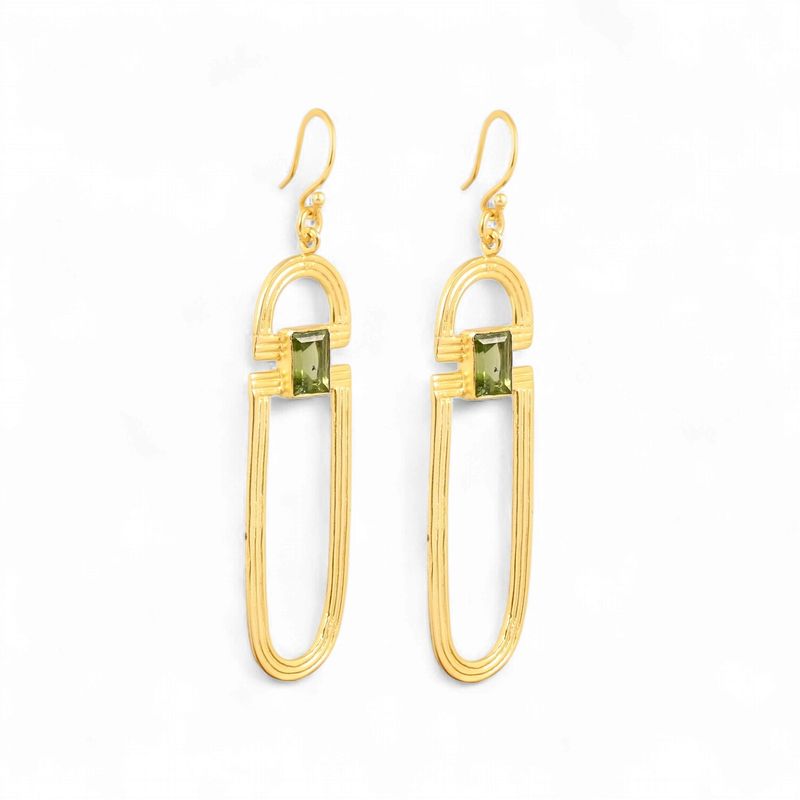 Earrings Untamed Throne - Peridot
