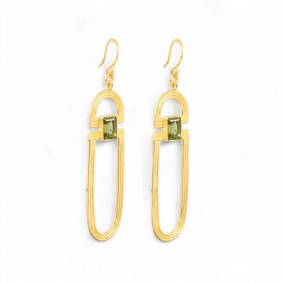 Earrings Untamed Throne - Peridot