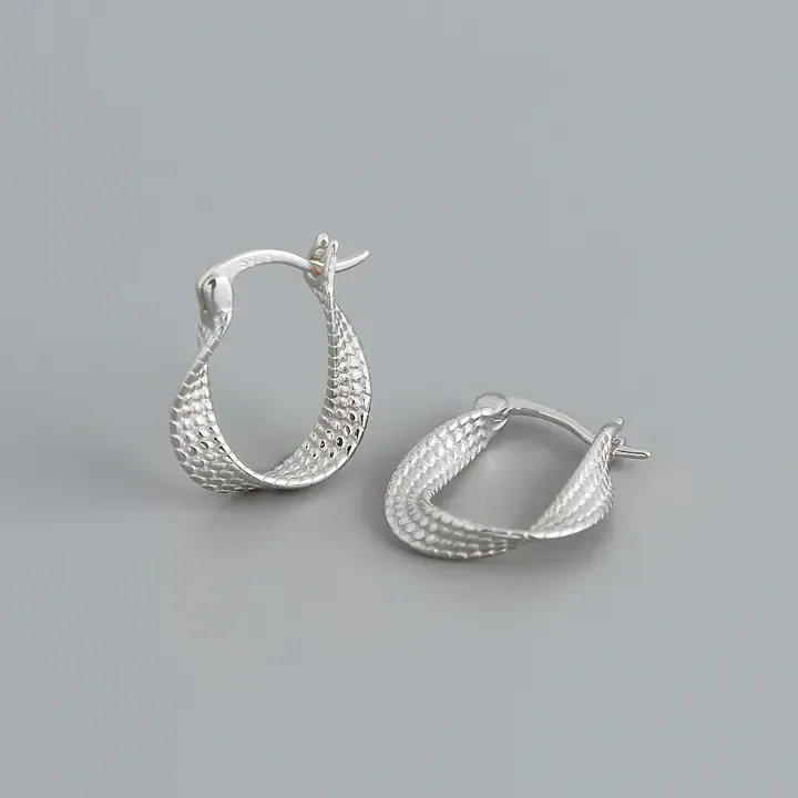 Twisted LIne Earrings S925